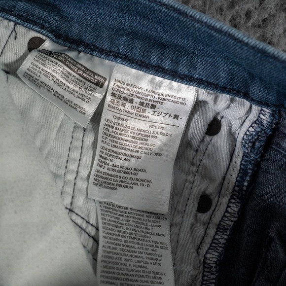 Levis Jeans Mens 29x32 Blue 511 Slim Fit Premium Big E Stretch Dark Wash - Picture 6 of 13